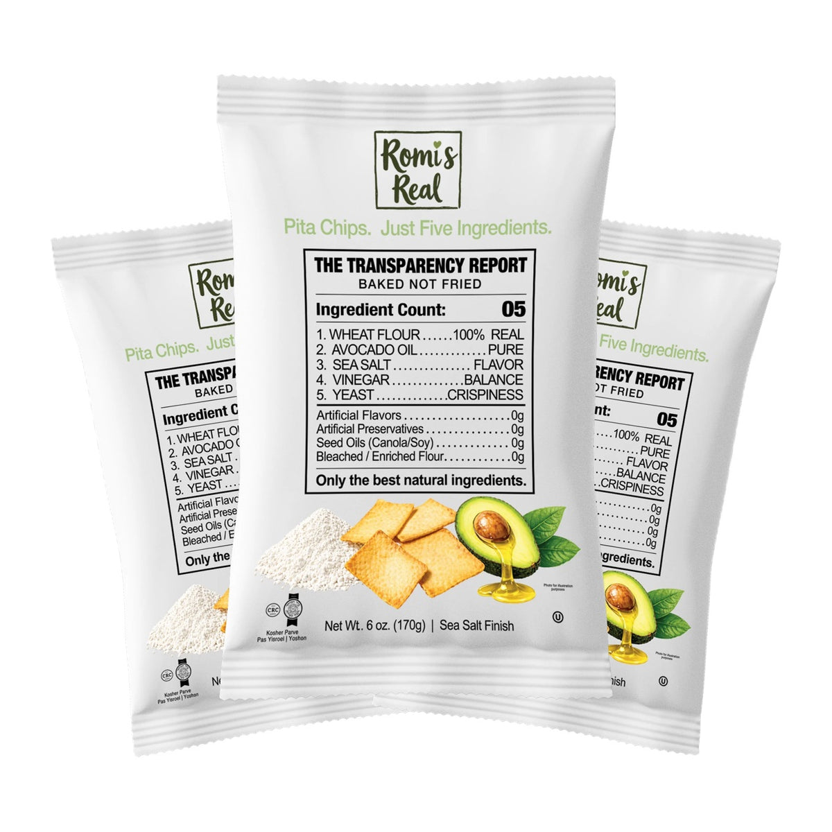 Romi's Real Original Pita Chips — 3-Pack