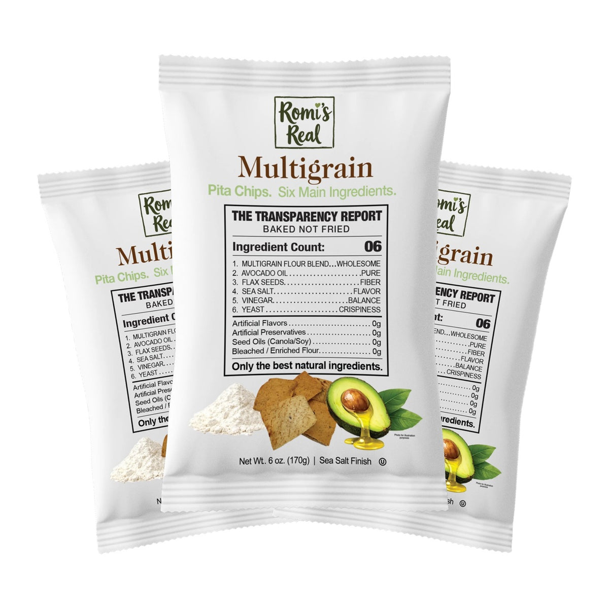 Romi's Real Multigrain Pita Chips — 3-Pack